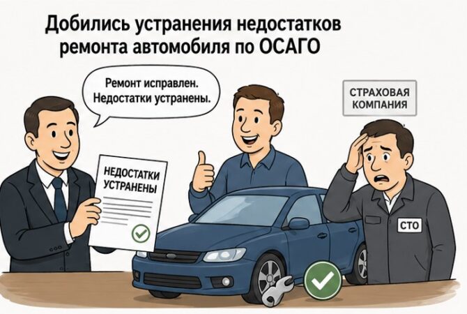 Некачественный ремонт по ОСАГО: как добились полного устранения недостатков-1