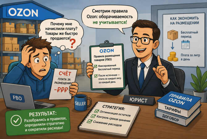 Помогли селлеру разобраться с начислением стоимости размещения товаров на Ozon FBO-1