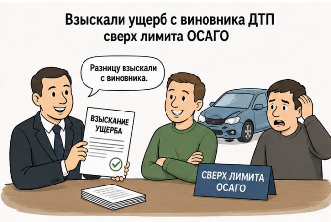 Страховой выплаты по ОСАГО не хватило: взыскали с виновника еще 350 000 рублей-1